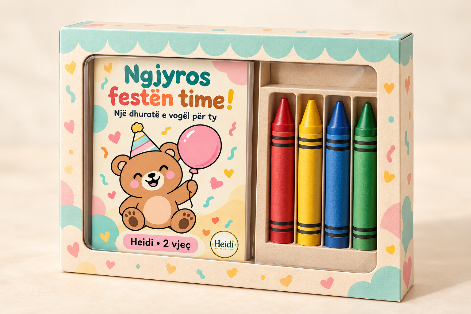 Prototipi i paketës në kuti me libërth dhe ngjyra